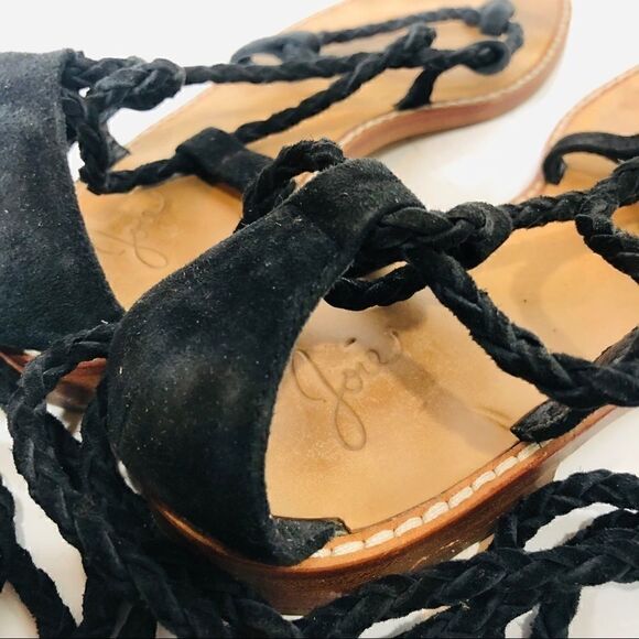 Joie Black Leather Braided Gladiator Sandals - Picture 3 of 8